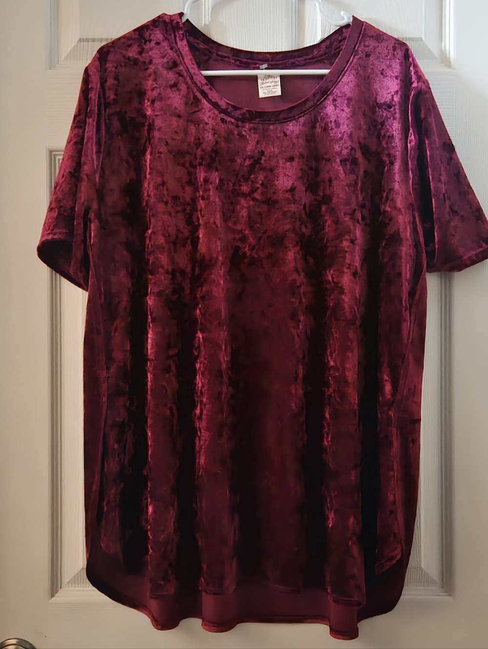 NWOT Faded Glory Crushed Velvet Top